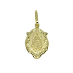 Pingente Nsra. Aparecida Modelo Capelinha Pequeno em Ouro Amarelo 18 Kilates - 25072